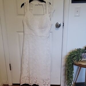 Guess Elegant White Lace Dress